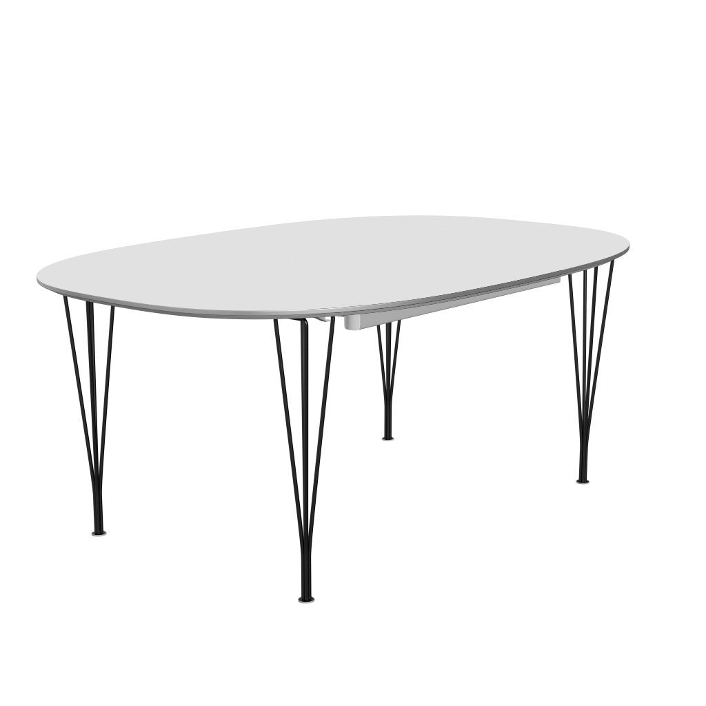 Fritz Hansen Superellipse Table extensible Laminados de fenix blanco/blanco, 300x120 cm