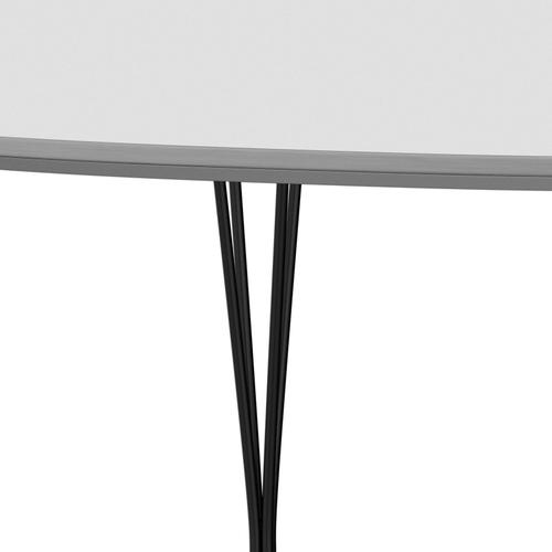 Fritz Hansen Superellipse Erweiterbares Tisch Schwarz/Weiß -Fenix ​​-Laminate, 300x120 cm