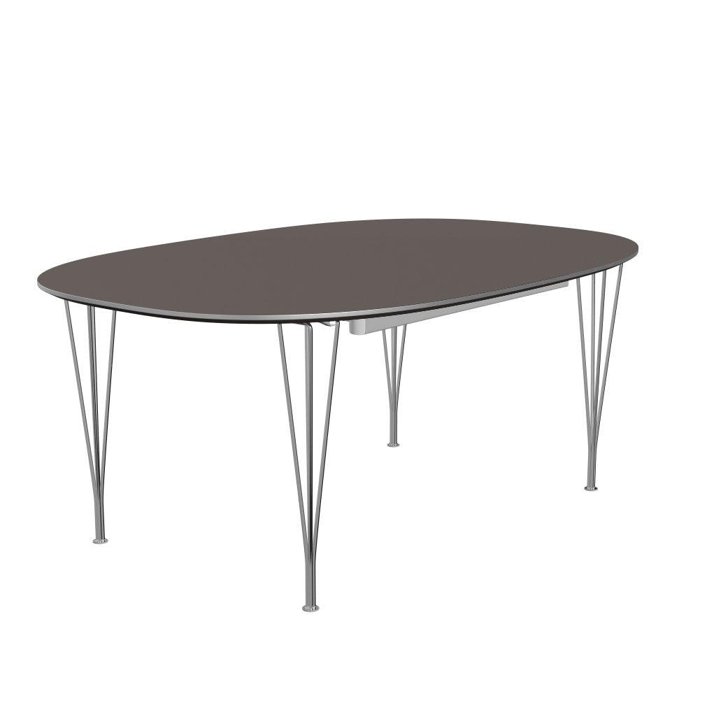 [product_category]-Fritz Hansen Superellipse Extendable Table Chrome/Grey Fenix Laminates, 300x120 Cm-Fritz Hansen-B619-FXGRL-SPAL-CST-FRI-2