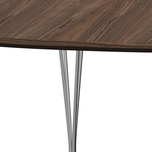 [product_category]-Fritz Hansen Superellipse Extendable Table Chrome/Walnut Veneer With Walnut Table Edge, 300x120 Cm-Fritz Hansen-B619-WAL001-WAL001-CST-FRI-4