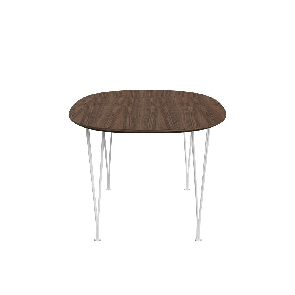 [product_category]-Fritz Hansen Superellipse Extendable Table White/Walnut Veneer With Walnut Table Edge, 270x100 Cm-Fritz Hansen-B620-WAL001-WAL001-DRWH-FRI-3