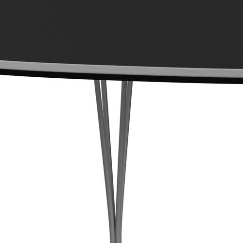 [product_category]-Fritz Hansen Superellipse Extending Table Grey Powder Coated/Black Fenix Laminates, 300x120 Cm-Fritz Hansen-B619-FXBLL-SPAL-GRBA-FRI-4