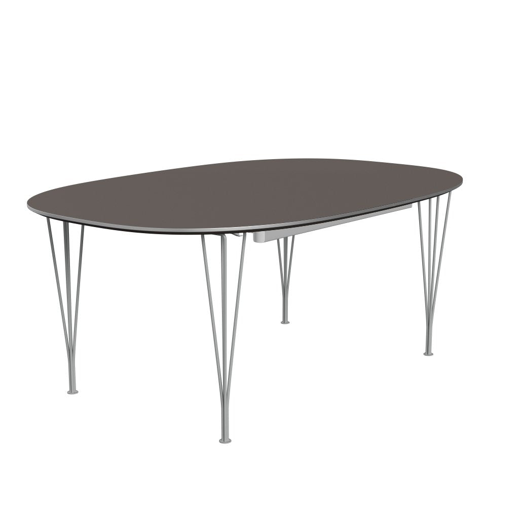 Fritz Hansen Superellipse Extending Tabelle neun grau/grau -Fenix ​​-Laminate, 300x120 cm