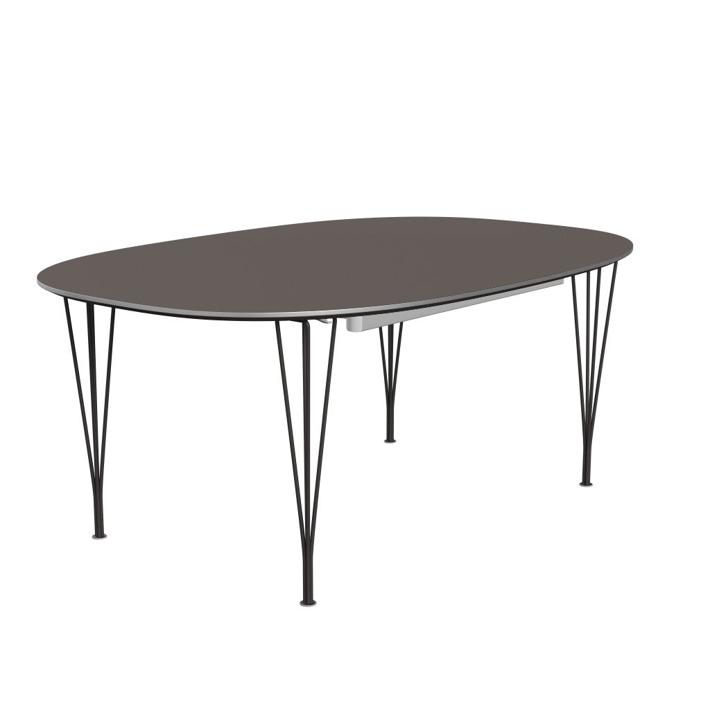 [product_category]-Fritz Hansen Superellipse Extending Table Warm Graphite/Grey Fenix Laminate, 300x120 Cm-Fritz Hansen-B619-FXGRL-SPAL-WARGRA-FRI-2