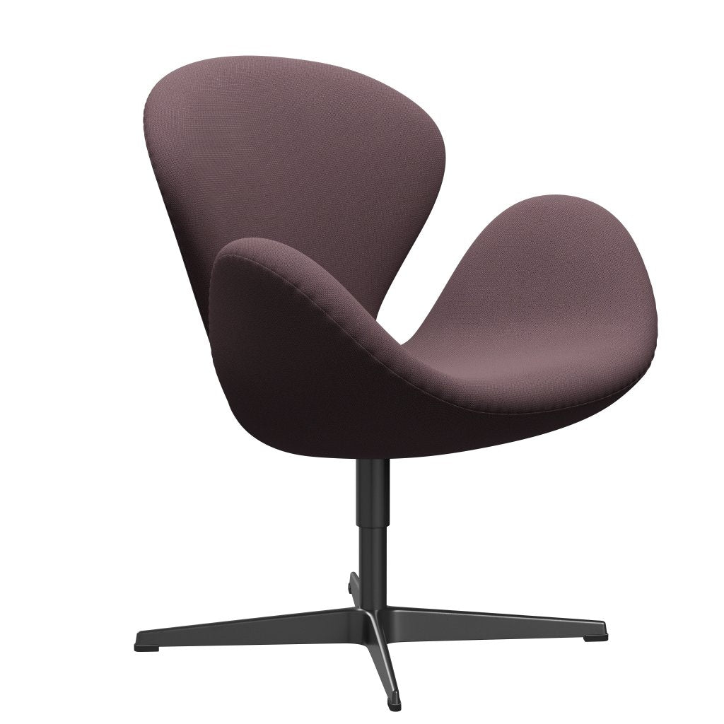 [product_category]-Fritz Hansen Swan Lounge Chair, Black Lacquered/Capture Aubergine-Fritz Hansen-3320-CP6302-BLLA-FRI-2