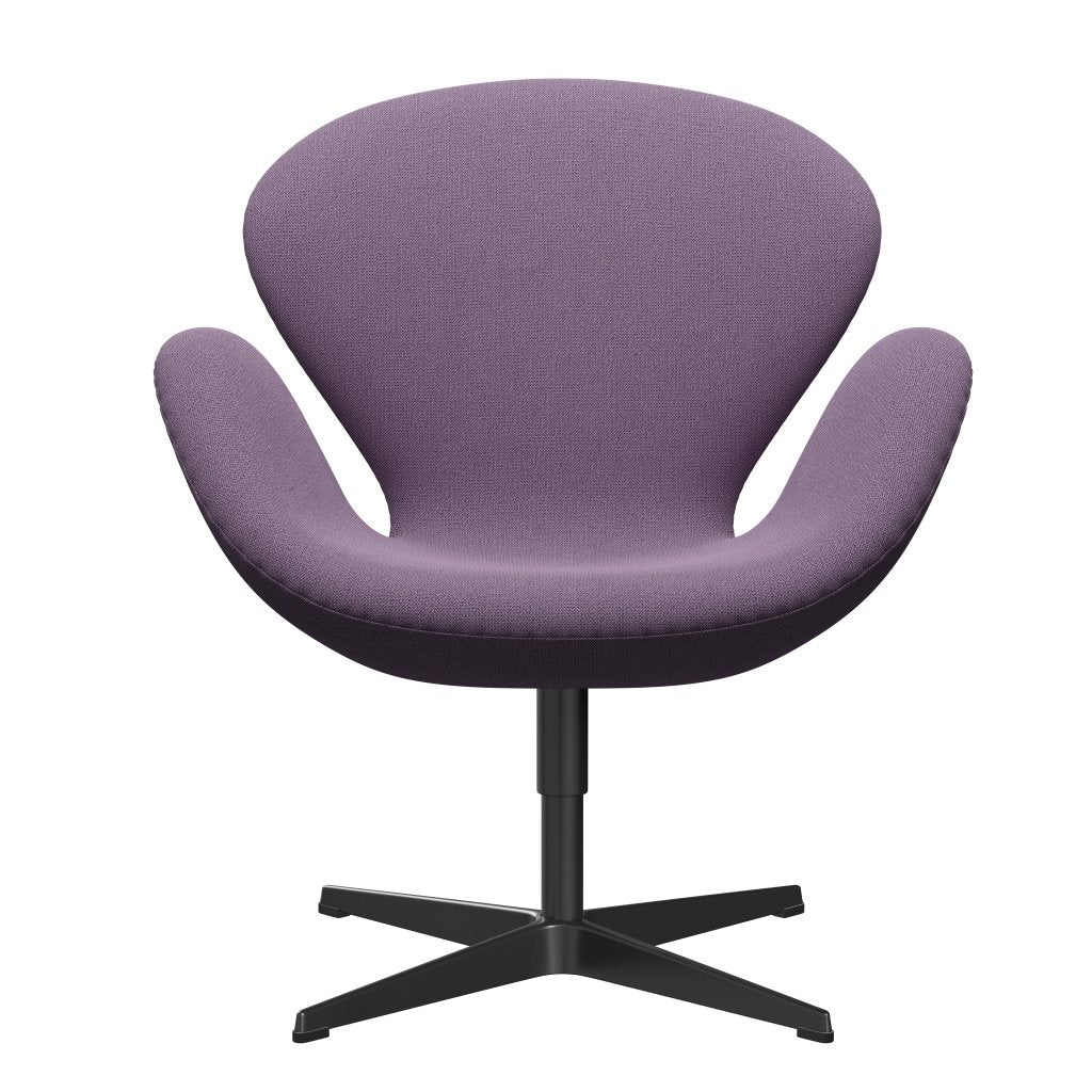 [product_category]-Fritz Hansen Swan Lounge Chair, Black Lacquered/Capture Light Violet-Fritz Hansen-3320-CP4501-BLLA-FRI-1