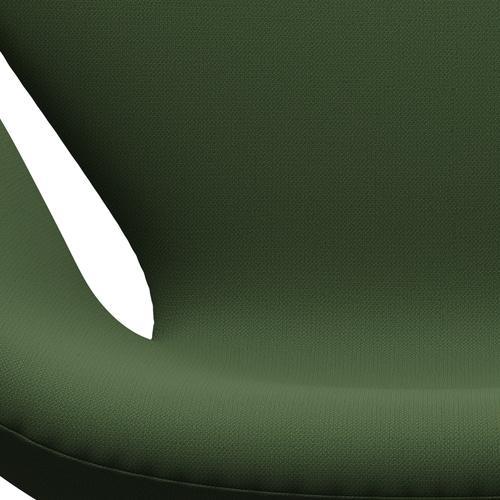 Fritz Hansen Swan Lounge Chair, Black LaQuered / Capture Moss Green