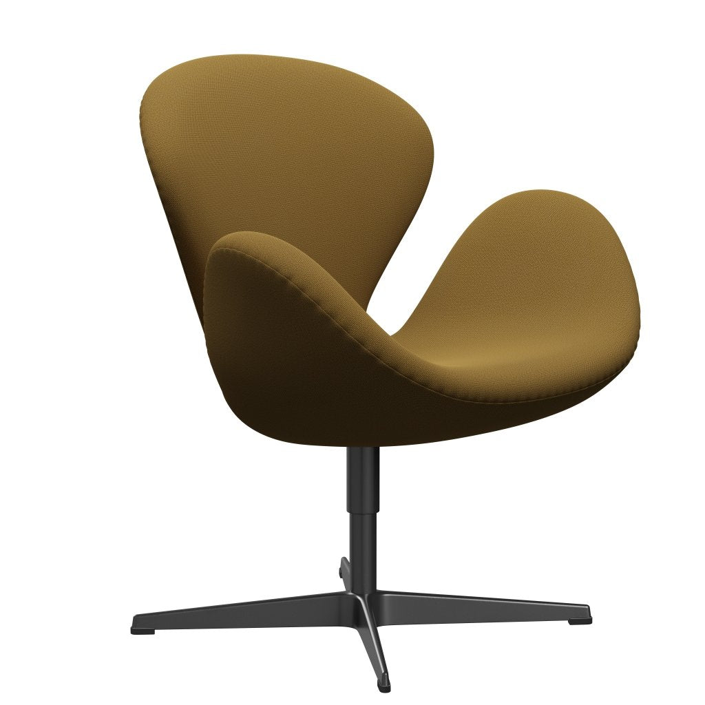 [product_category]-Fritz Hansen Swan Lounge Chair, Black Lacquered/Capture Mustard Dark-Fritz Hansen-3320-CP6401-BLLA-FRI-2