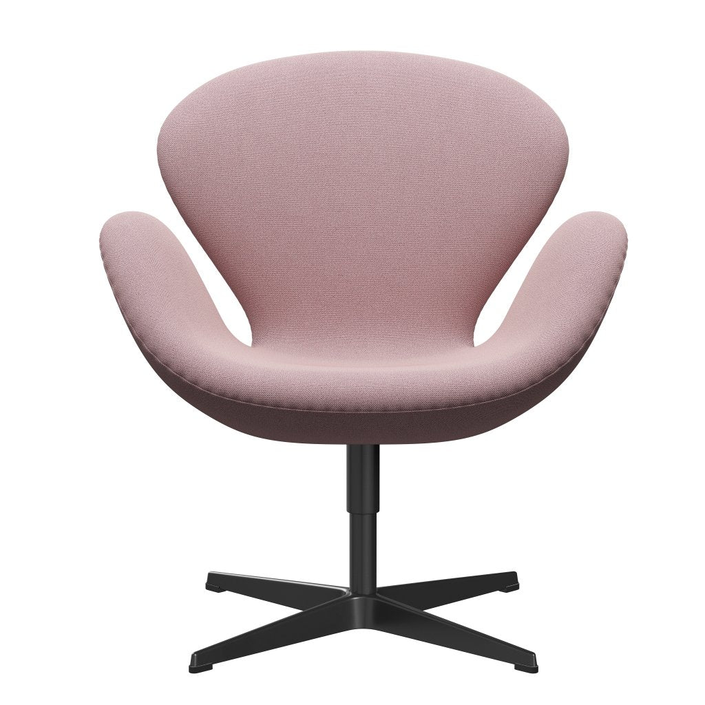 [product_category]-Fritz Hansen Swan Lounge Chair, Black Lacquered/Capture Pink-Fritz Hansen-3320-CP4801-BLLA-FRI-1