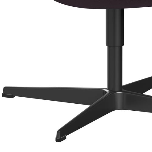 Fritz Hansen Swan Lounge Silla, lacado negro/captura Violeta/marrón