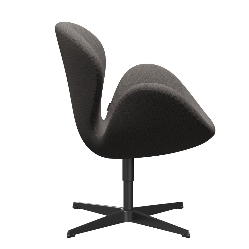 [product_category]-Fritz Hansen Swan Lounge Chair, Black Lacquered/Capture Warm Dark Grey-Fritz Hansen-3320-CP4201-BLLA-FRI-3