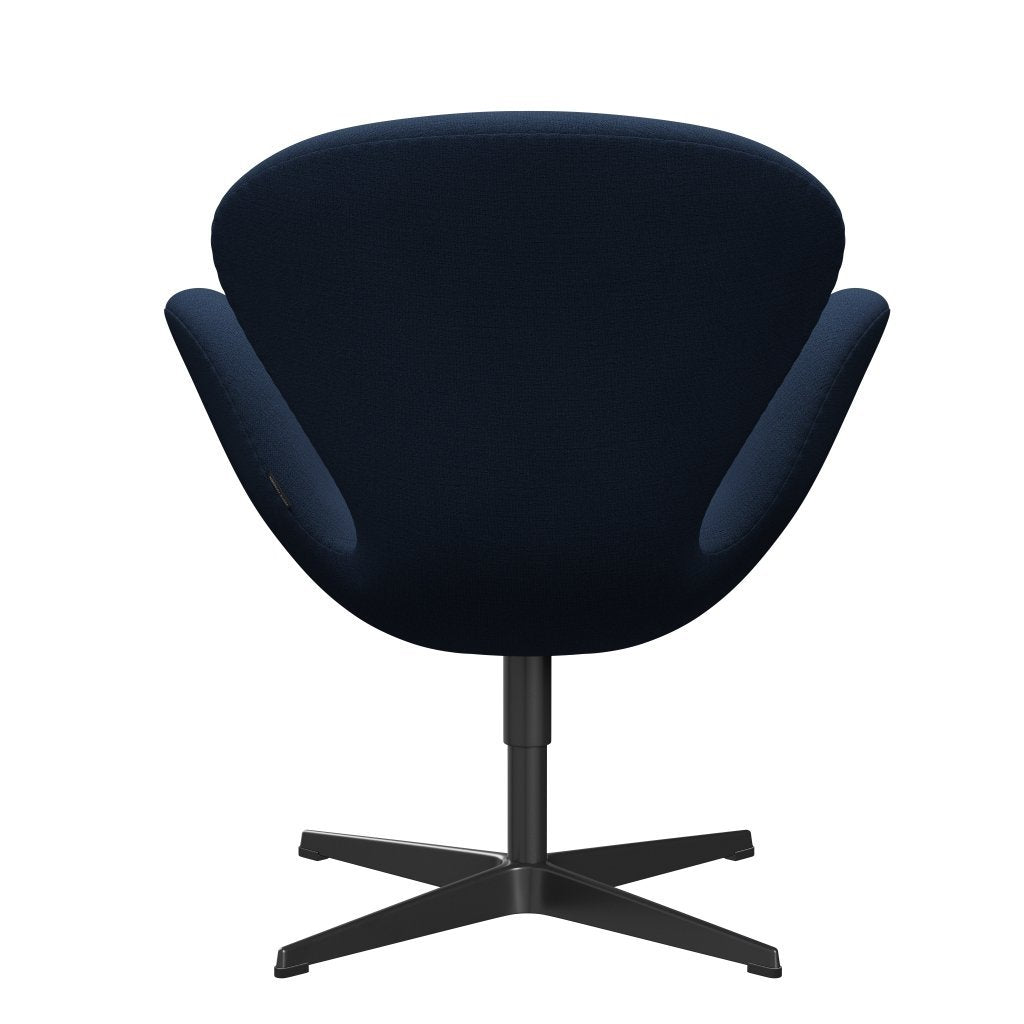 [product_category]-Fritz Hansen Swan Lounge Chair, Black Lacquered/Christianshavn Blue-Fritz Hansen-3320-CH1154-BLLA-FRI-4