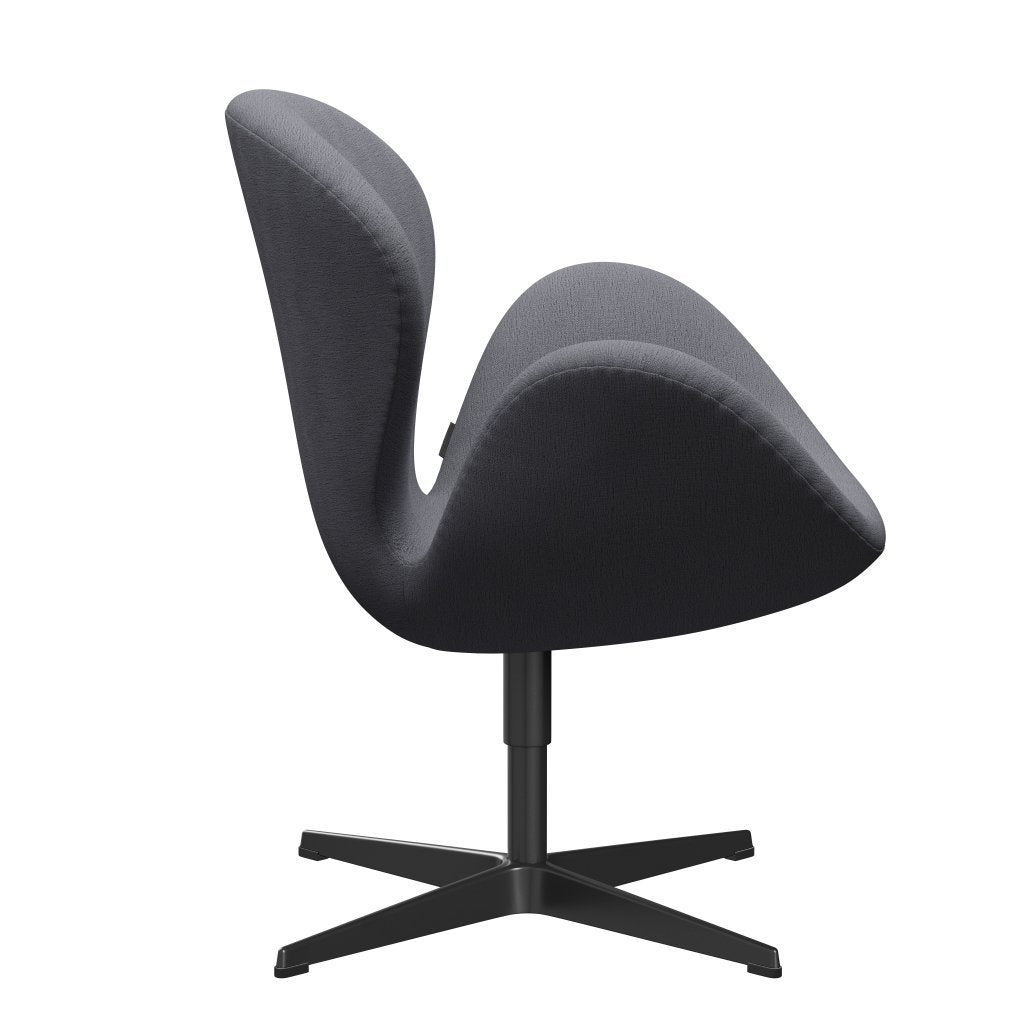 [product_category]-Fritz Hansen Swan Lounge Chair, Black Lacquered/Christianshavn Light Grey-Fritz Hansen-3320-CH1171-BLLA-FRI-3