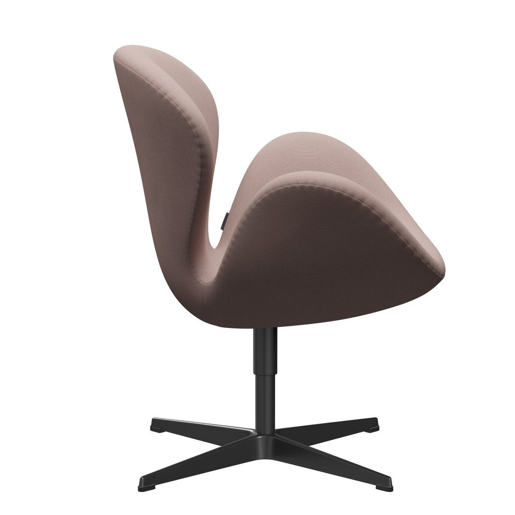 [product_category]-Fritz Hansen Swan Lounge Chair, Black Lacquered/Christianshavn Light Red Uni-Fritz Hansen-3320-CH1130-BLLA-FRI-3