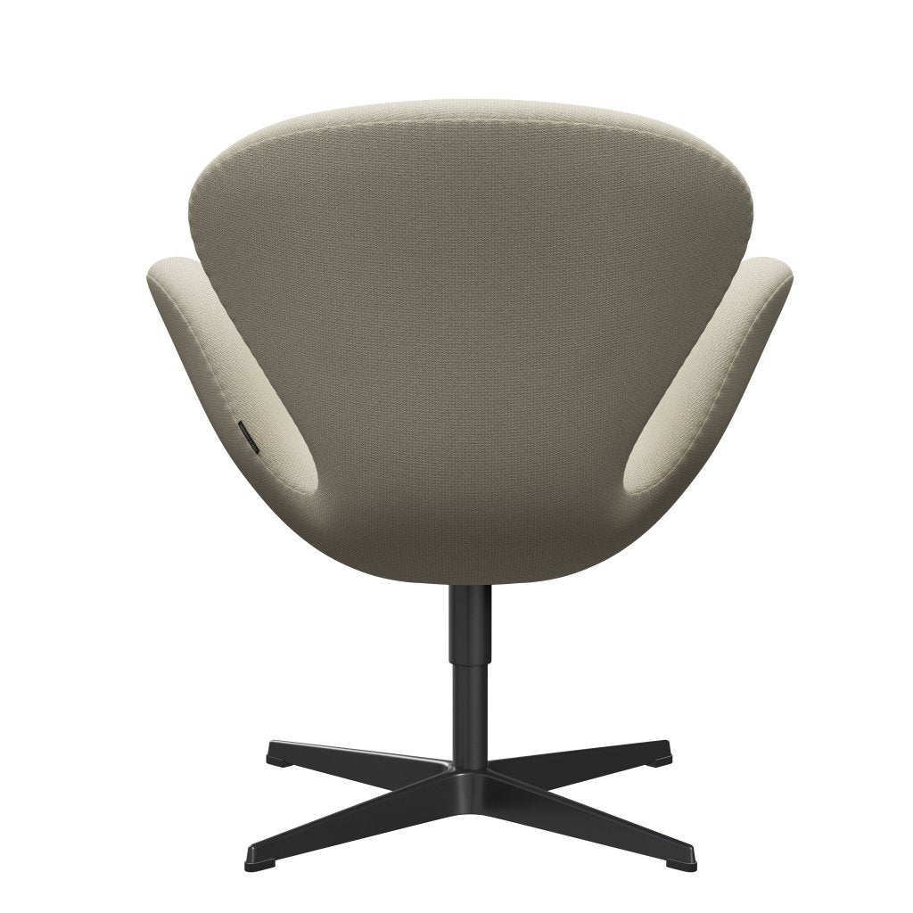 [product_category]-Fritz Hansen Swan Lounge Chair, Black Lacquered/Diablo Oatmeal-Fritz Hansen-3320-DIA201-BLLA-FRI-4