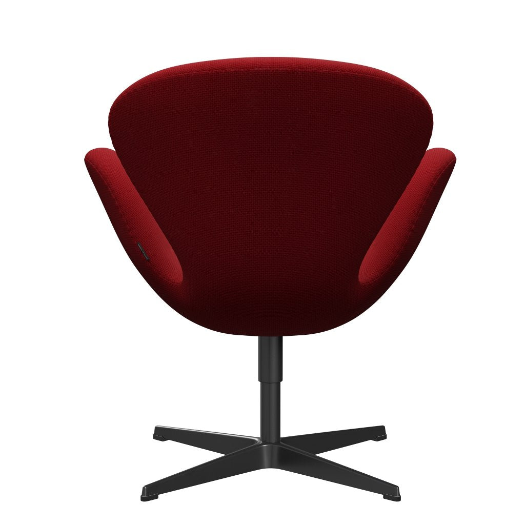 [product_category]-Fritz Hansen Swan Lounge Chair, Black Lacquered/Diablo Warm Red-Fritz Hansen-3320-DIA300-BLLA-FRI-4