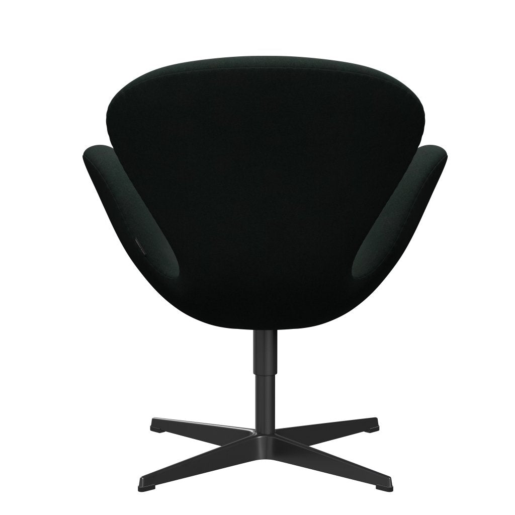 Fritz Hansen Swan Lounge Chair, Black Lacquered/Divina Charcoal