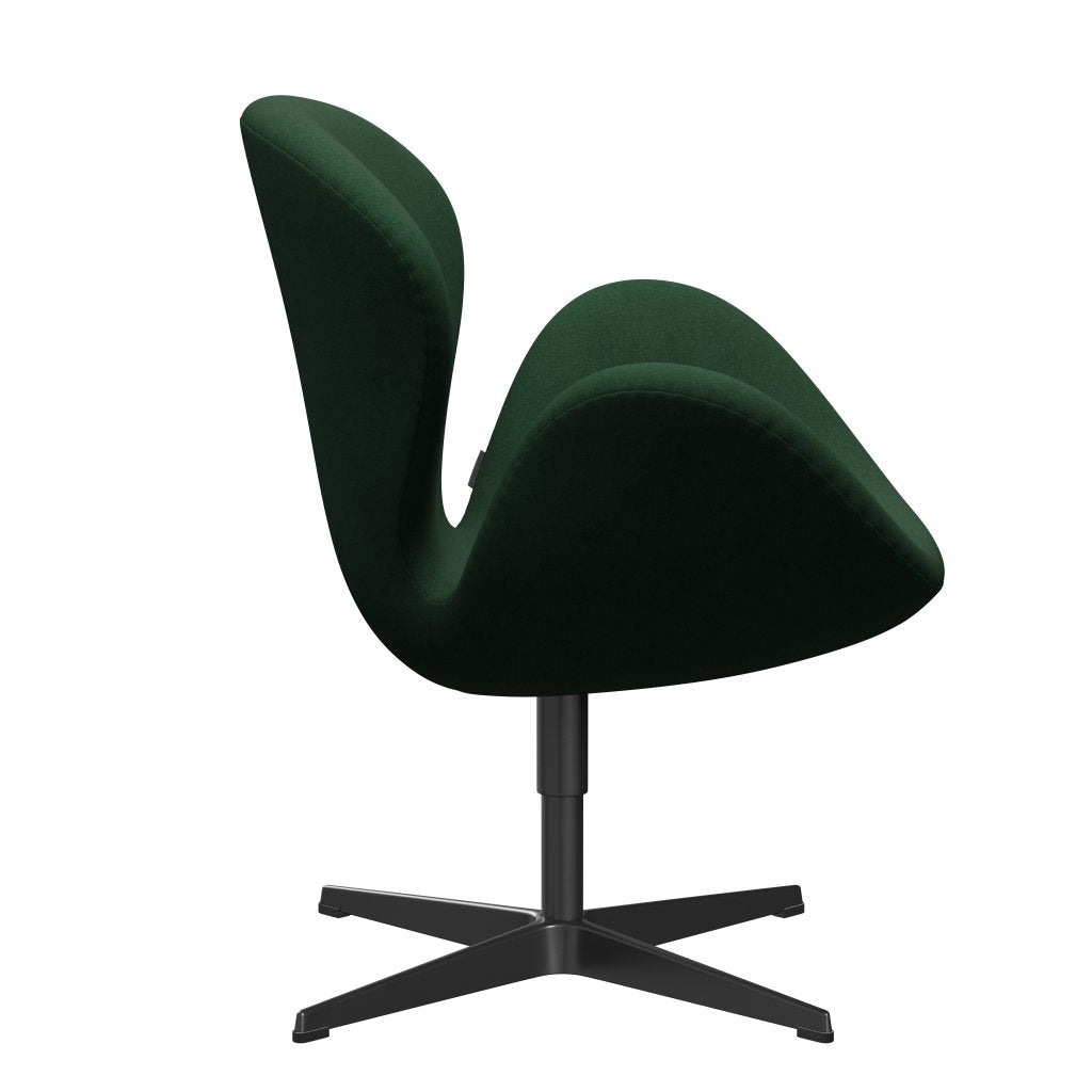 [product_category]-Fritz Hansen Swan Lounge Chair, Black Lacquered/Divina Dark Green (876)-Fritz Hansen-3320-DIV876-BLLA-FRI-3