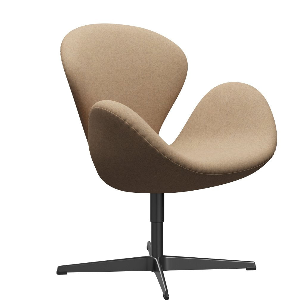 [product_category]-Fritz Hansen Swan Lounge Chair, Black Lacquered/Divina Md Cappuccino-Fritz Hansen-3320-DMD413-BLLA-FRI-2