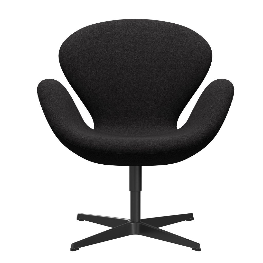 [product_category]-Fritz Hansen Swan Lounge Chair, Black Lacquered/Divina Md Dark Grey-Fritz Hansen-3320-DMD293-BLLA-FRI-1