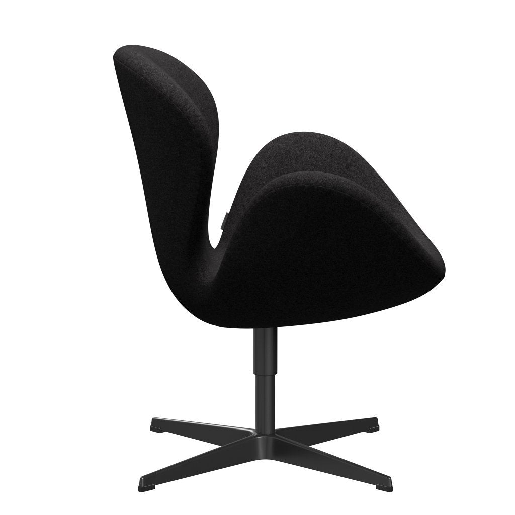 [product_category]-Fritz Hansen Swan Lounge Chair, Black Lacquered/Divina Md Dark Grey-Fritz Hansen-3320-DMD293-BLLA-FRI-3