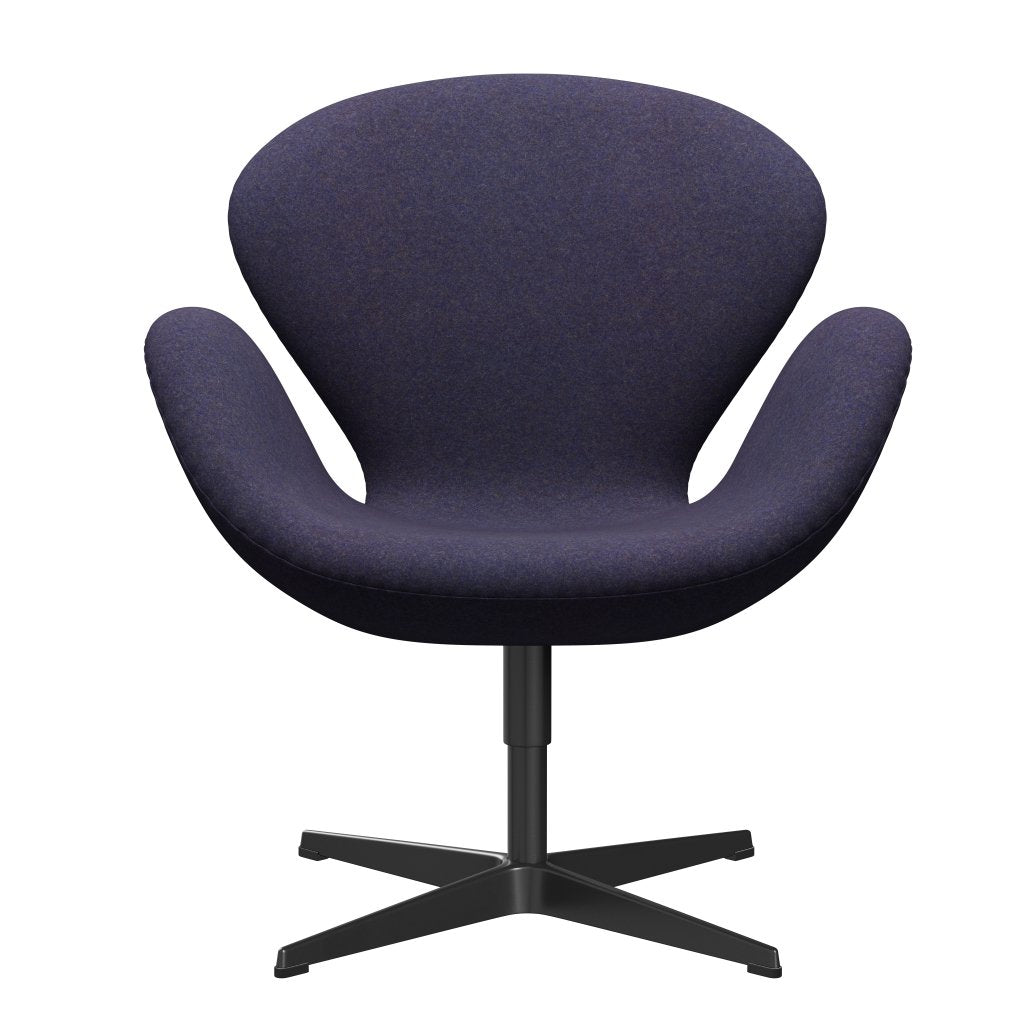 [product_category]-Fritz Hansen Swan Lounge Chair, Black Lacquered/Divina Md Dusty Blue-Fritz Hansen-3320-DMD753-BLLA-FRI-1