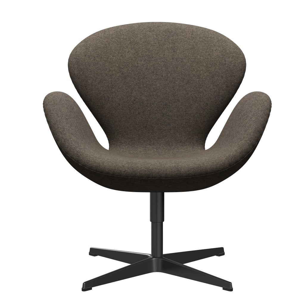 Fritz Hansen Swan Lounge Silla, lacado negro/Divina MD Mole