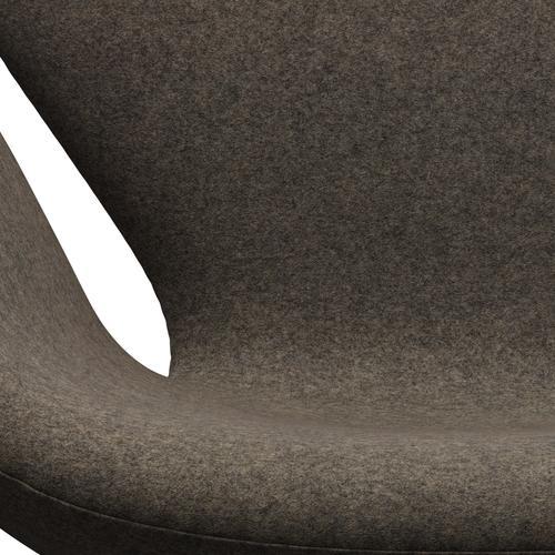 Fritz Hansen Swan Lounge Chair, Black Lacquered/Divina Md Mole