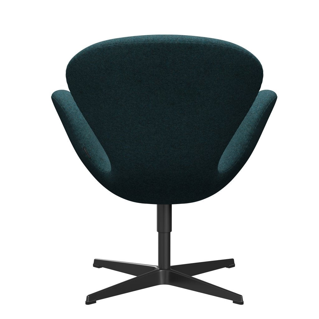 [product_category]-Fritz Hansen Swan Lounge Chair, Black Lacquered/Divina Md Turquoise Dark-Fritz Hansen-3320-DMD843-BLLA-FRI-4