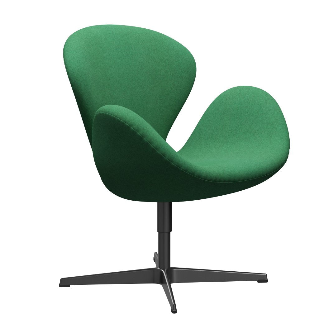 [product_category]-Fritz Hansen Swan Lounge Chair, Black Lacquered/Divina Melange Green-Fritz Hansen-3320-DIM937-BLLA-FRI-2