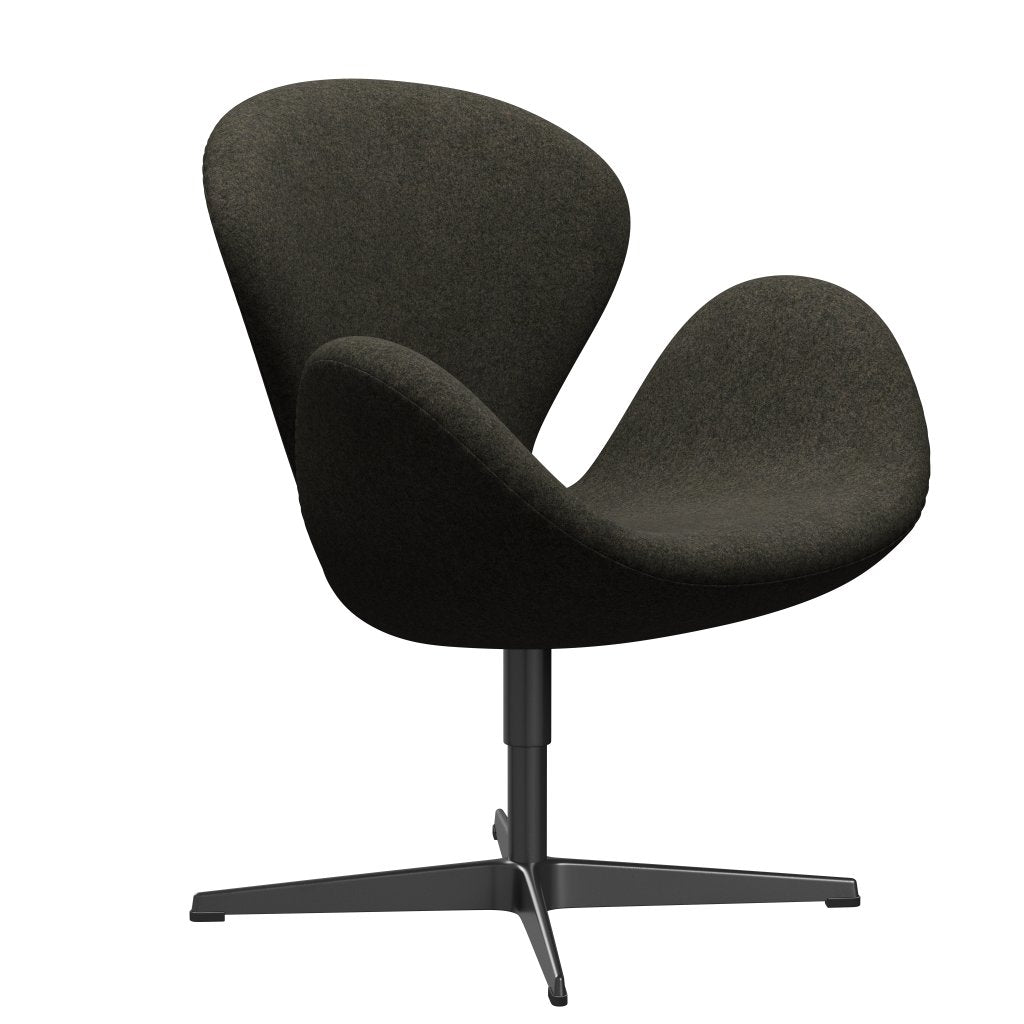 [product_category]-Fritz Hansen Swan Lounge Chair, Black Lacquered/Divina Melange Grey Brown-Fritz Hansen-3320-DIM277-BLLA-FRI-2