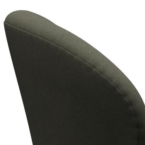 [product_category]-Fritz Hansen Swan Lounge Chair, Black Lacquered/Divina Military Green-Fritz Hansen-3320-DIV944-BLLA-FRI-5