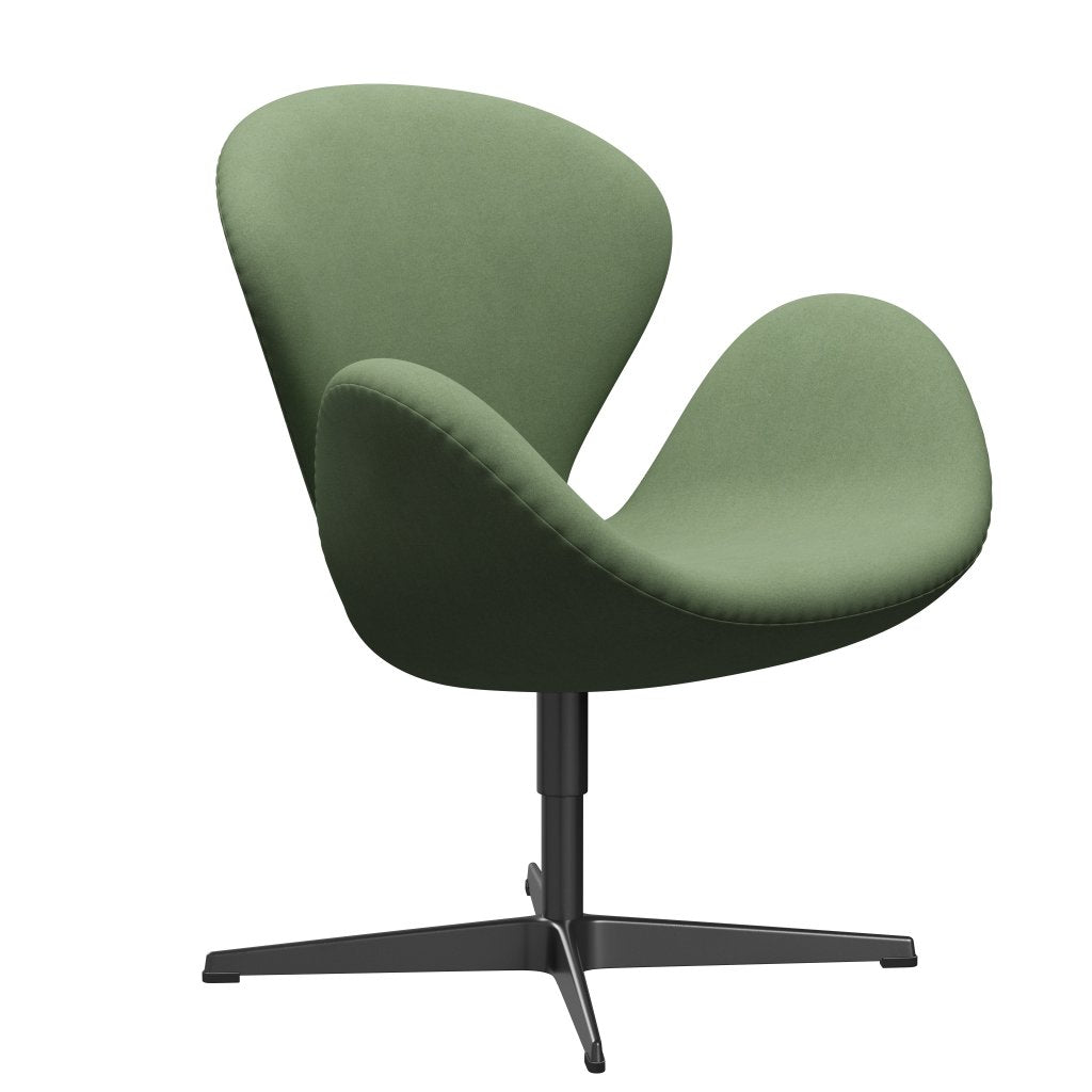 [product_category]-Fritz Hansen Swan Lounge Chair, Black Lacquered/Divina Olive Green-Fritz Hansen-3320-DIV856-BLLA-FRI-2