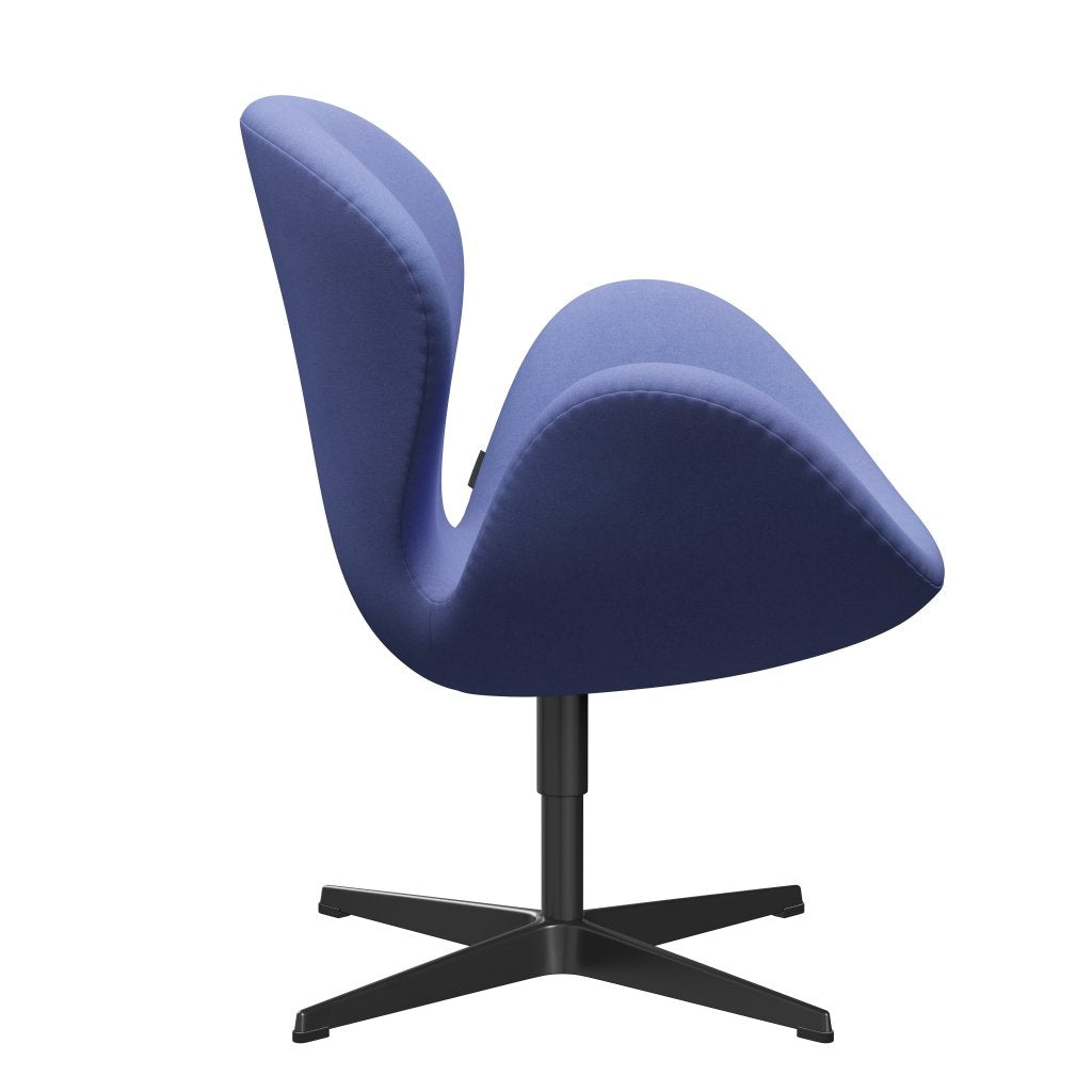 [product_category]-Fritz Hansen Swan Lounge Chair, Black Lacquered/Divina Pastel Blue-Fritz Hansen-3320-DIV676-BLLA-FRI-3