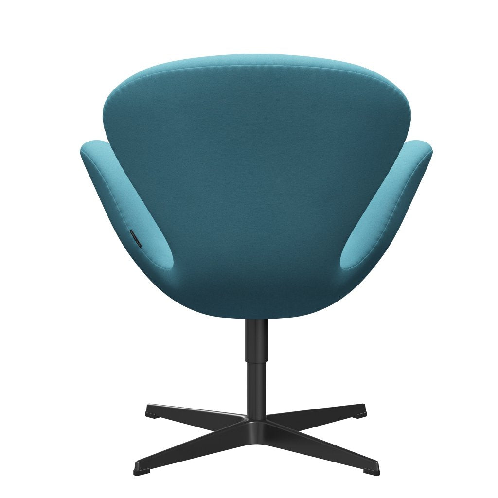 [product_category]-Fritz Hansen Swan Lounge Chair, Black Lacquered/Divina Turquoise Light-Fritz Hansen-3320-DIV836-BLLA-FRI-4