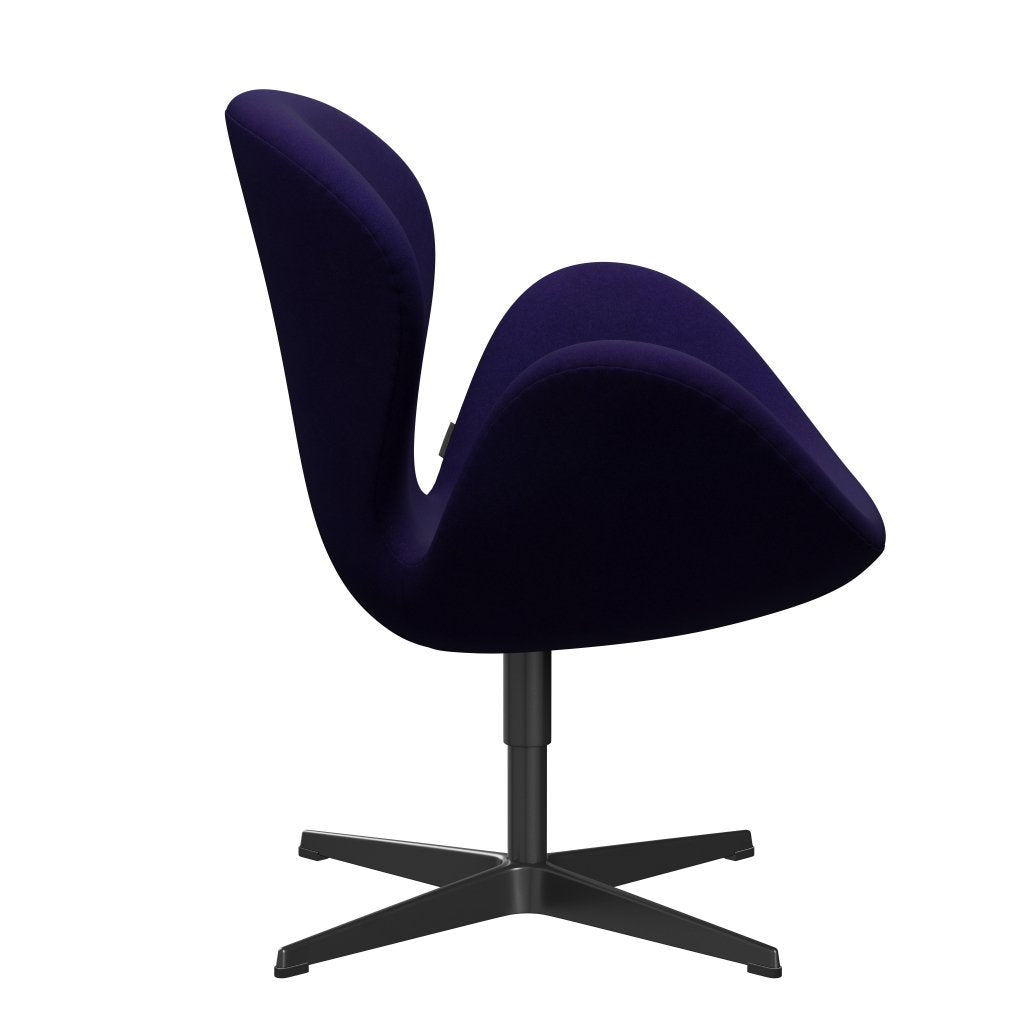 [product_category]-Fritz Hansen Swan Lounge Chair, Black Lacquered/Divina Violet Dark (692)-Fritz Hansen-3320-DIV692-BLLA-FRI-3