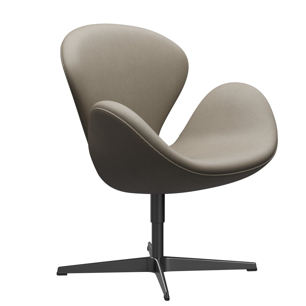 [product_category]-Fritz Hansen Swan Lounge Chair, Black Lacquered/Essential Light Grey-Fritz Hansen-3320-STLIGR-BLLA-FRI-2