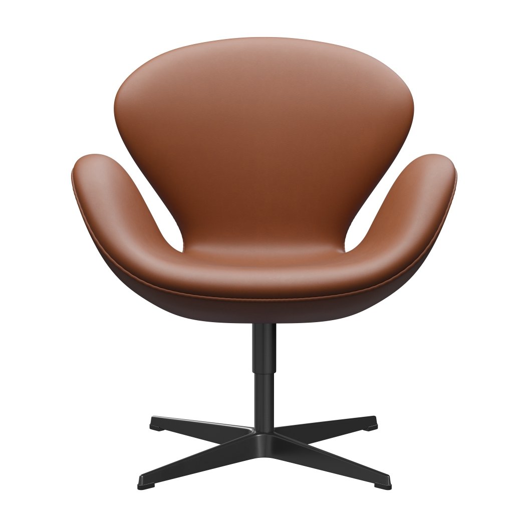 [product_category]-Fritz Hansen Swan Lounge Chair, Black Lacquered/Essential Walnut-Fritz Hansen-3320-STWALT-BLLA-FRI-1