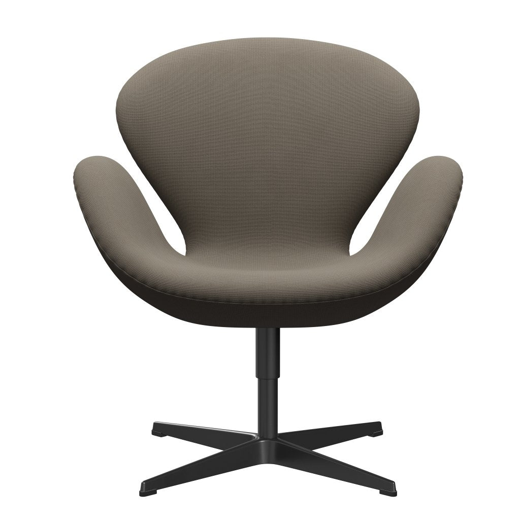 [product_category]-Fritz Hansen Swan Lounge Chair, Black Lacquered/Fame Beige (61003)-Fritz Hansen-3320-F61003-BLLA-FRI-1