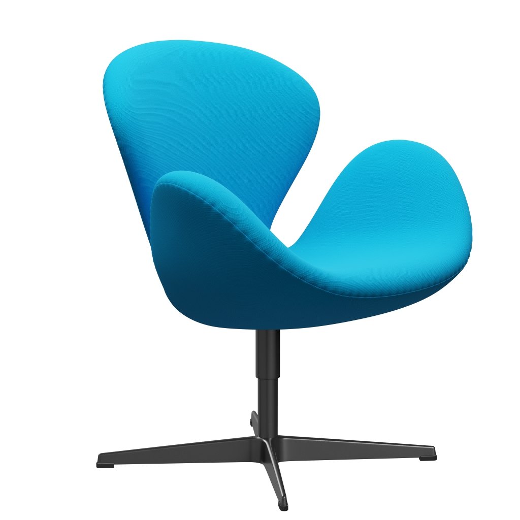 [product_category]-Fritz Hansen Swan Lounge Chair, Black Lacquered/Fame Warm Turquoise-Fritz Hansen-3320-F66133-BLLA-FRI-2