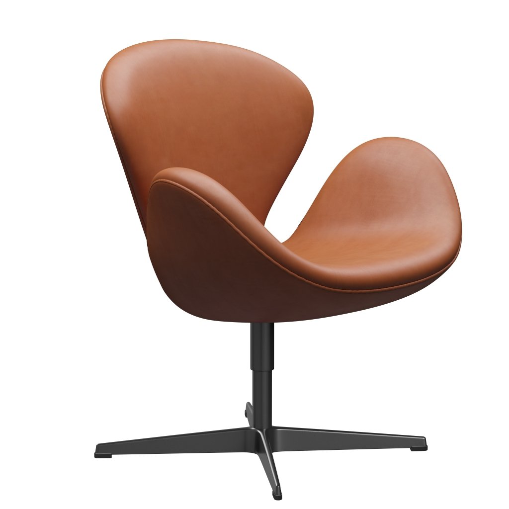 [product_category]-Fritz Hansen Swan Lounge Chair, Black Lacquered/Grace Walnut-Fritz Hansen-3320-ELWAL-BLLA-FRI-2