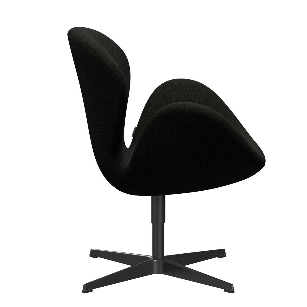 [product_category]-Fritz Hansen Swan Lounge Chair, Black Lacquered/Hallingdal Brown/Dark Grey-Fritz Hansen-3320-HAL376-BLLA-FRI-3