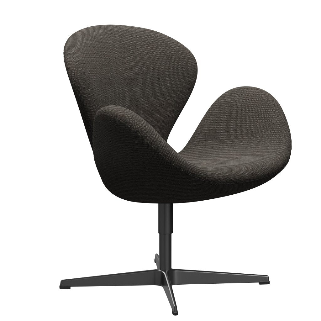 [product_category]-Fritz Hansen Swan Lounge Chair, Black Lacquered/Hallingdal Charcoal Light-Fritz Hansen-3320-HAL153-BLLA-FRI-2