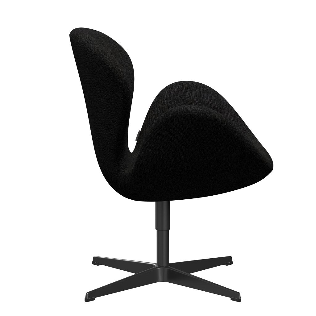 [product_category]-Fritz Hansen Swan Lounge Chair, Black Lacquered/Hallingdal Charcoal-Fritz Hansen-3320-HAL180-BLLA-FRI-3