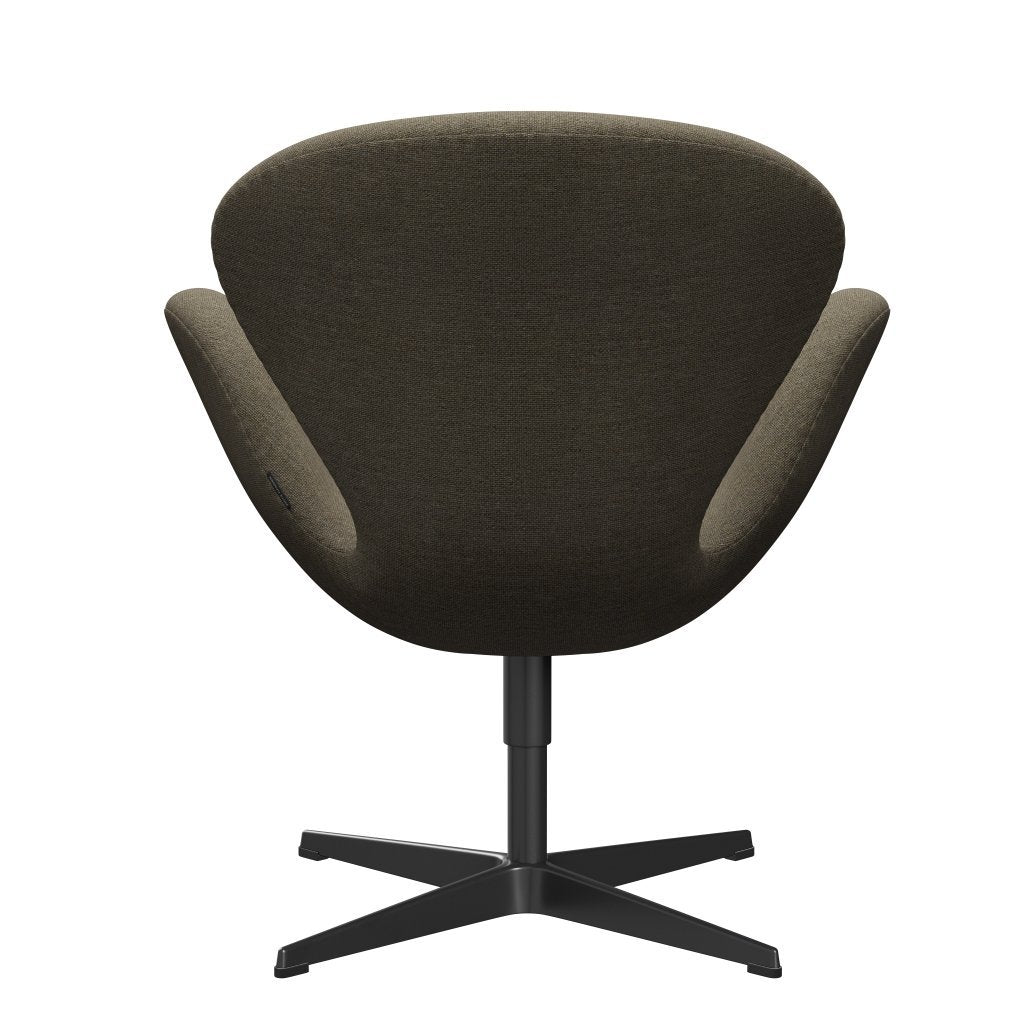 [product_category]-Fritz Hansen Swan Lounge Chair, Black Lacquered/Hallingdal Grey/Brown-Fritz Hansen-3320-HAL227-BLLA-FRI-4