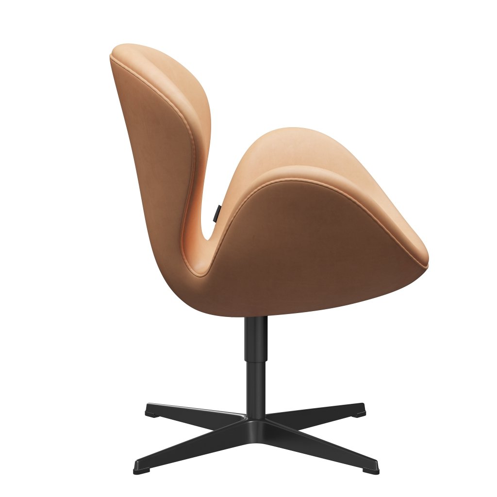 [product_category]-Fritz Hansen Swan Lounge Chair, Black Lacquered/Natural Natural-Fritz Hansen-3320-NATUR-BLLA-FRI-3