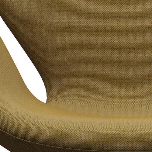 [product_category]-Fritz Hansen Swan Lounge Chair, Black Lacquered/Re Wool Golden Yellow/Natural-Fritz Hansen-3320-REW458-BLLA-FRI-6