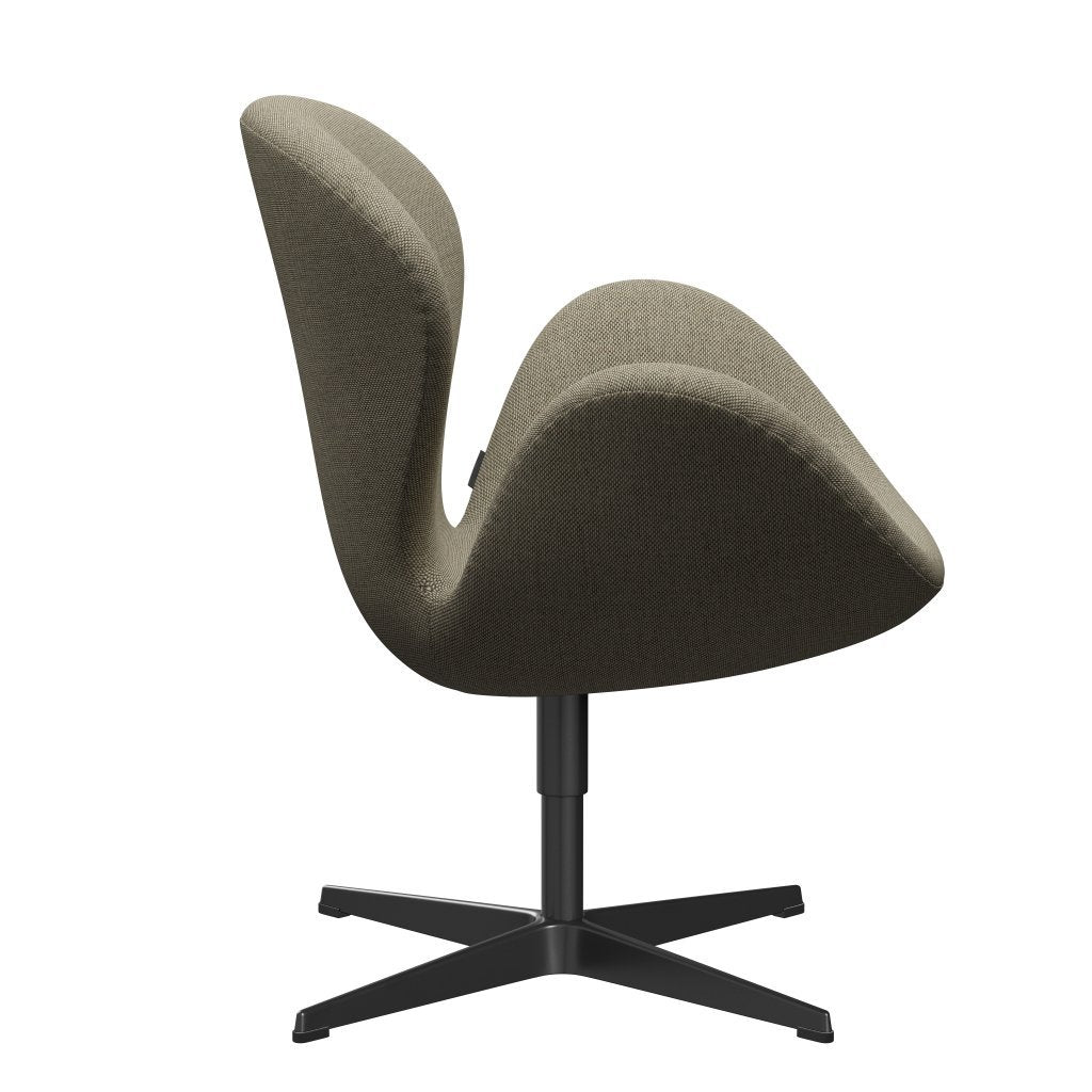 [product_category]-Fritz Hansen Swan Lounge Chair, Black Lacquered/Re Wool Light Beige/Natural-Fritz Hansen-3320-REW218-BLLA-FRI-3