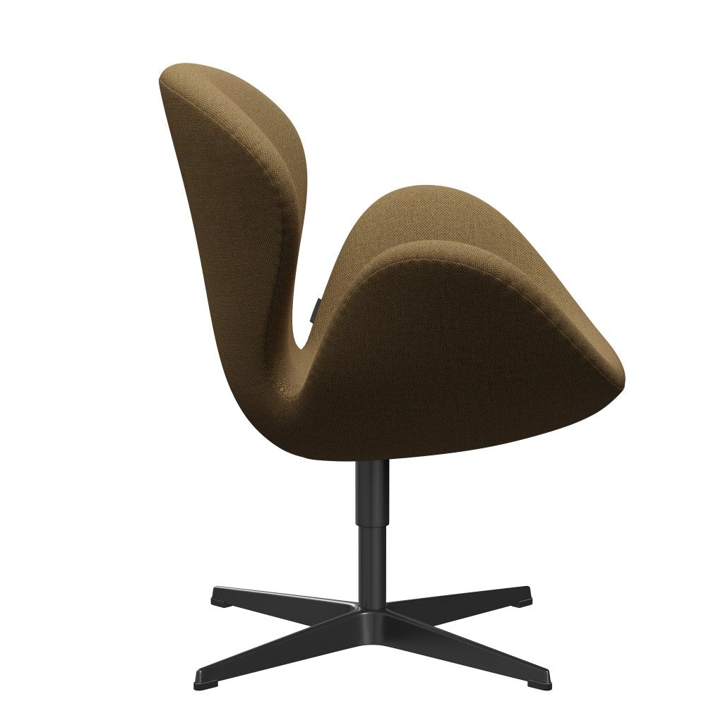 [product_category]-Fritz Hansen Swan Lounge Chair, Black Lacquered/Re Wool Mustard/Natural-Fritz Hansen-3320-REW358-BLLA-FRI-3