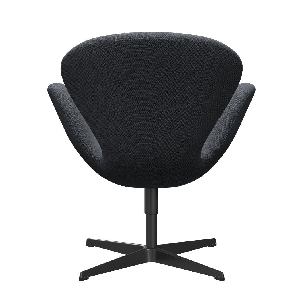 [product_category]-Fritz Hansen Swan Lounge Chair, Black Lacquered/Rime Black/Grey-Fritz Hansen-3320-RIM741-BLLA-FRI-4